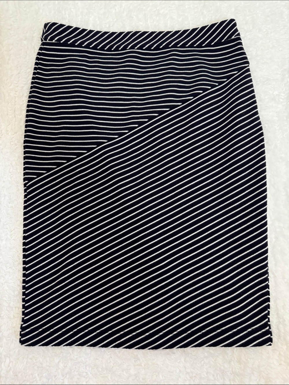 Banana Republic Black and White Striped Pencil Skirt